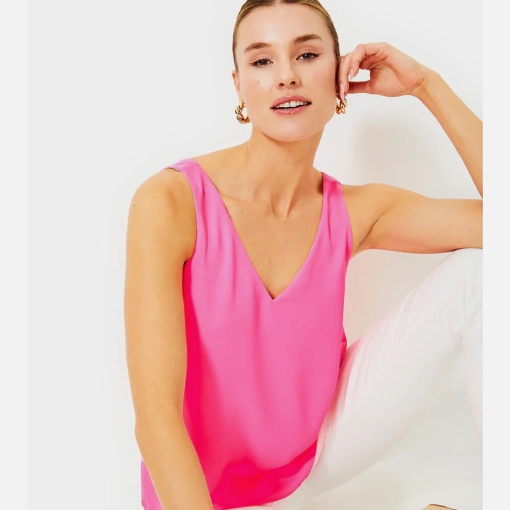Lilly Pulitzer Florin Top in Roxie Pink EUC